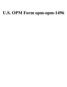 U.S. OPM Form opm-opm-1496