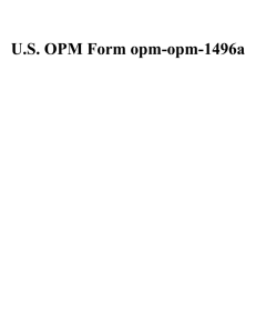 U.S. OPM Form opm-opm-1496a