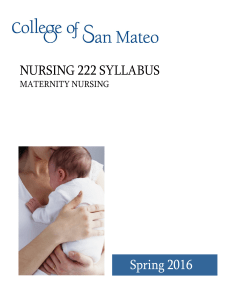 NURSING 222 SYLLABUS  Spring 2016