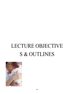 OBJECTIVE LECTURE &amp; OUTLINES