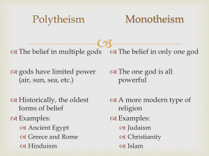  Monotheism Polytheism