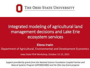 Integrated modeling of agricultural land management decisions and Lake Erie ecosystem services