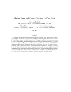 Market Value and Patent Citations: A First Look