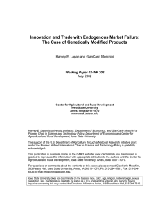 Innovation and Trade with Endogenous Market Failure: