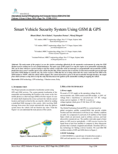 Smart Vehicle Security System Using GSM &amp; GPS