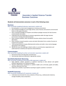 Associate in Applied Science-Transfer  Business Outcomes