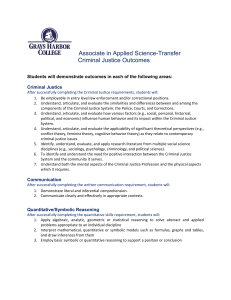 Associate in Applied Science-Transfer  Criminal Justice Outcomes