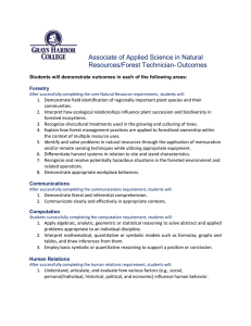 Associate of Applied Science in Natural Resources/Forest Technician- Outcomes