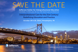 SAVE THE DATE | Interprofessional Care for the 21st Century: