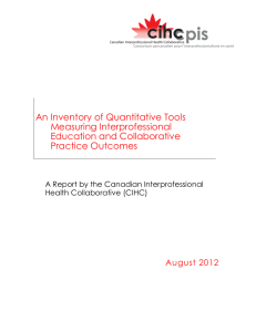 An Inventory of Quantitative Tools Measuring Interprofessional Education and Collaborative