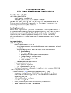 Grant	Information	Form USDA	Farm	to	School	Proposed	Grant	Submission