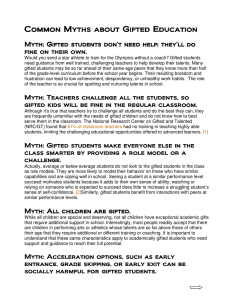Common Myths about Gifted Education