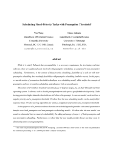 Scheduling Fixed-Priority Tasks with Preemption Threshold
