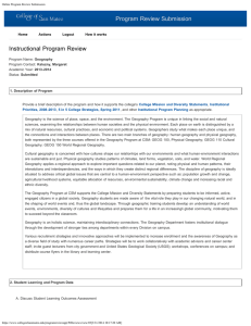 Program Review Submission Instructional Program Review