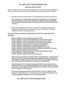FULL-TIME FACULTY POSITION REQUEST FORM Submission Date: 2013-2014