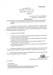 Most Immediate No. 12/6/2015-ASO 1ga.  4-kchti Government of India Ministry of Coal