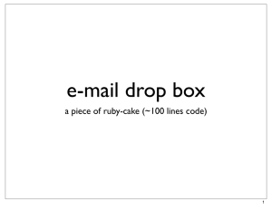 e-mail drop box a piece of ruby-cake (~100 lines code) 1