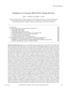 Regulation of Coronary Blood Flow During Exercise