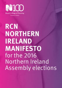 RCN NORTHERN IRELAND MANIFESTO