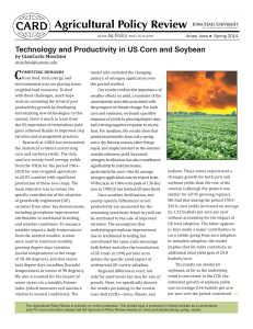 C Technology and Productivity in US Corn and Soybean by GianCarlo Moschini