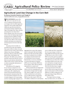 T Agricultural Land Use Change in the Corn Belt ;