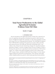 Total Factor Productivity in the Global Agricultural Economy: