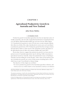 Agricultural Productivity Growth in Australia and New Zealand