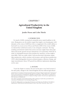 Agricultural Productivity in the United Kingdom CHAPTER 7 Jenifer Piesse and Colin Thirtle