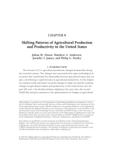 Shifting Patterns of Agricultural Production and Productivity in the United States