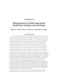 Shifting Patterns of Global Agricultural Productivity: Synthesis and Conclusion