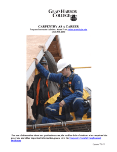 CARPENTRY AS A CAREER Carpentry Gainful Employment