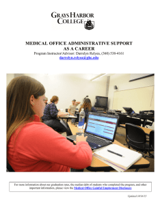 MEDICAL OFFICE ADMINISTRATIVE SUPPORT AS A CAREER