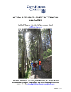 NATURAL RESOURCES – FORESTRY TECHNICIAN AS A CAREER