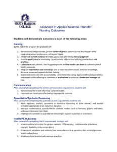 Associate in Applied Science-Transfer  Nursing Outcomes