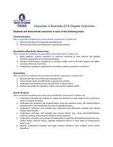 Associate in Business-DTA Degree Outcomes  Communication: