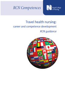 RCN Competences Travel health nursing: career and competence development RCN guidance
