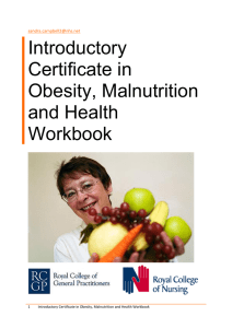 Introductory Certificate in Obesity, Malnutrition and Health