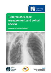 Tuberculosis case management and cohort review Guidance for health professionals