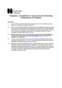 Congress - consultation on new process for allocating