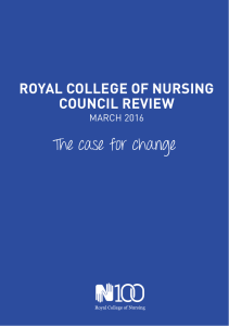 The case for change ROYAL COLLEGE OF NURSING COUNCIL REVIEW MARCH 2016