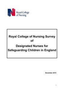 Royal College of Nursing Survey of Designated Nurses for