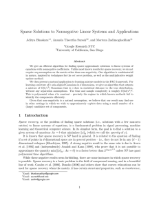 Sparse Solutions to Nonnegative Linear Systems and Applications