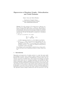 Eigenvectors of Random Graphs : Delocalization and Nodal Domains