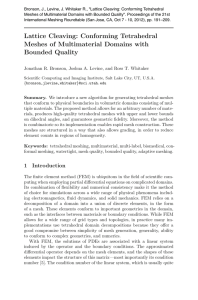 Bronson, J., Levine, J. Whitaker R., &#34;Lattice Cleaving: Conforming Tetrahedral