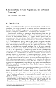 4. Elementary Graph Algorithms in External Memory 4.1 Introduction