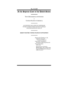 In the Supreme Court of the United States No. 13-1487 T H