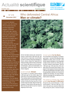 fique scienti Who deforested Central Africa: Man or climate?