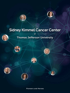 Sidney Kimmel Cancer Center Thomas Jefferson University AT Pioneers and Heroes