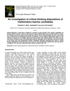 Educational Research (ISSN: 2141-5161) Vol. 4(2) pp. 109-117, February 2013