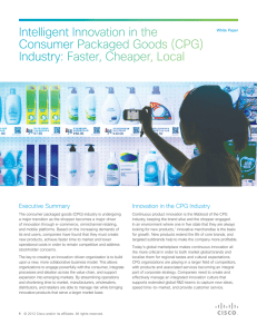 Intelligent Innovation in the Consumer Packaged Goods (CPG) Industry: Faster, Cheaper, Local